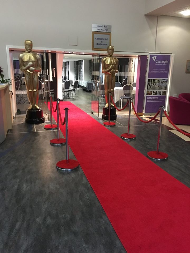 Red Carpet, Ropes and Poles hire for awards event Edinburgh